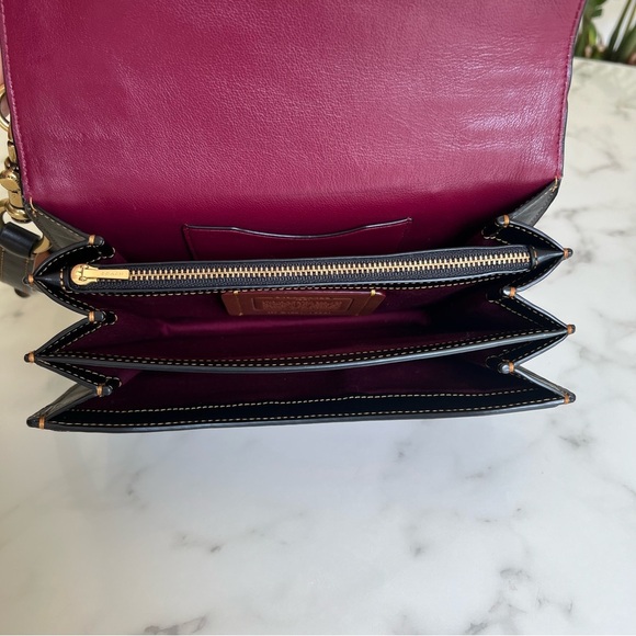 Coach 1941 Riley Top Handle 22 Signature Canvas Brass Tan Black 73937 Crossbody - Picture 10 of 16